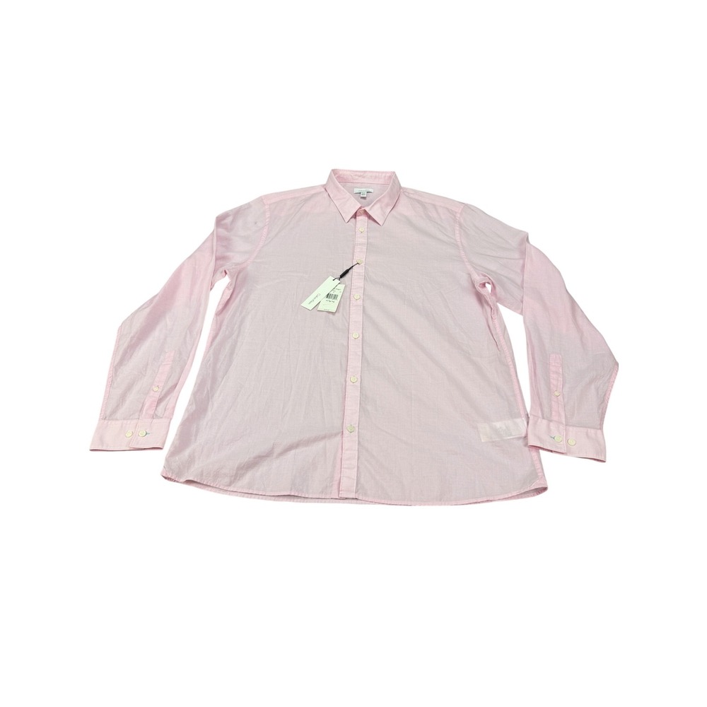 Calvin Klein Mens XL Pink Cotton Long Sleeve Button Down Shirt New MSRP $79